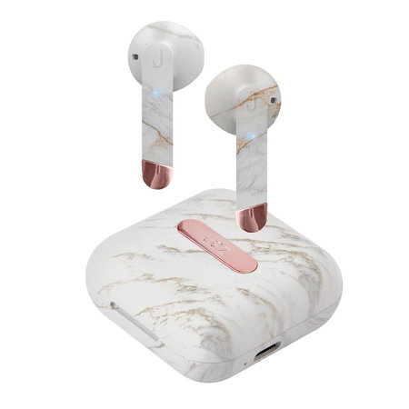 SBS - TWS Hoox vezeték nélküli fejhallgató töltőtokkal 300 mAh, márvány színű, márvány színű