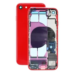 Apple iPhone SE (2nd Gen 2020) - Hátsó Ház Apró Alkatrészekkel (Red)