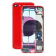 Apple iPhone SE (2nd Gen 2020) - Hátsó Ház Apró Alkatrészekkel (Red)