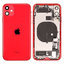 Apple iPhone 11 - Hátsó Ház Apró Alkatrészekkel (Red)
