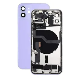 Apple iPhone 12 - Hátsó Ház Apró Alkatrészekkel (Purple)