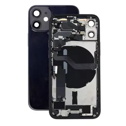Apple iPhone 12 Mini - Hátsó Ház Apró Alkatrészekkel (Black)