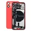 Apple iPhone 12 Mini - Hátsó Ház Apró Alkatrészekkel (Red)