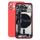 Apple iPhone 12 Mini - Hátsó Ház Apró Alkatrészekkel (Red)