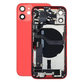 Apple iPhone 12 Mini - Hátsó Ház Apró Alkatrészekkel (Red)