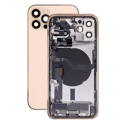 Apple iPhone 12 Pro - Hátsó Ház Apró Alkatrészekkel (Gold)