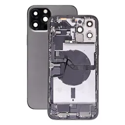 Apple iPhone 12 Pro Max - Hátsó Ház Apró Alkatrészekkel (Graphite)