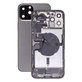 Apple iPhone 12 Pro Max - Hátsó Ház Apró Alkatrészekkel (Graphite)
