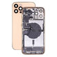 Apple iPhone 12 Pro Max - Hátsó Ház Apró Alkatrészekkel (Gold)