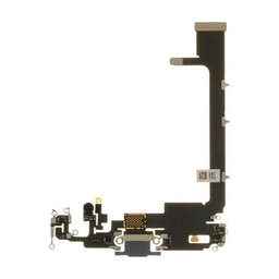 Apple iPhone 11 Pro Max - Töltő Csatlakozó (IC Csatlakozó Nélkül) + Flex Kábelek (Space Gray)