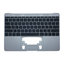 Apple MacBook 12" A1534 (Early 2015 - Mid 2017) - Felső Billentyűzet Keret + Billentyűzet US (Space Gray)