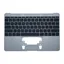 Apple MacBook 12" A1534 (Early 2015 - Mid 2017) - Felső Billentyűzet Keret + Billentyűzet US (Space Gray)