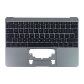 Apple MacBook 12" A1534 (Early 2015 - Mid 2017) - Felső Billentyűzet Keret + Billentyűzet UK (Space Gray)
