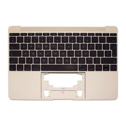 Apple MacBook 12" A1534 (Early 2015 - Mid 2017) - Felső Billentyűzet Keret + Billentyűzet UK (Gold)