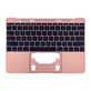 Apple MacBook 12" A1534 (Early 2015 - Mid 2017) - Felső Billentyűzet Keret + Billentyűzet US (Rose Gold)