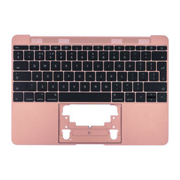 Apple MacBook 12" A1534 (Early 2015 - Mid 2017) - Felső Billentyűzet Keret + Billentyűzet UK (Rose Gold)