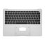 Apple MacBook Air 13" A1932 (2018 - 2019) - Felső Billentyűzet Keret + Billentyűzet UK (Silver)