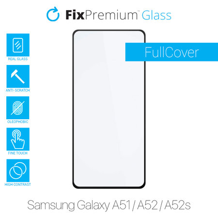 FixPremium FullCover Glass - Edzett üveg - Samsung Galaxy A51, A52 és A52s