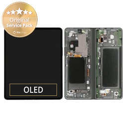 Samsung Galaxy Z Fold 3 F926B - LCD Kijelző + Érintőüveg + Keret (Phantom Green) - GH82-26283B Genuine Service Pack