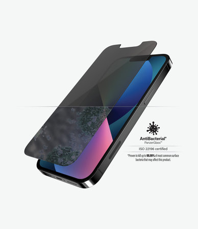 PanzerGlass - Edzett Üveg Standard Fit Privacy AB - iPhone 13, 13 Pro és 14, transparent