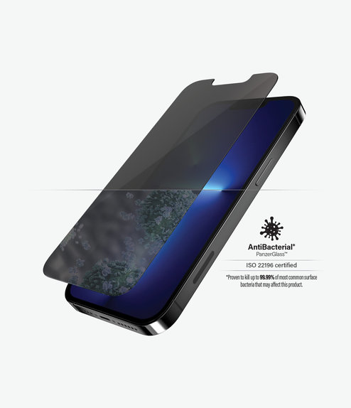 PanzerGlass - Edzett Üveg Standard Fit Privacy AB - iPhone 13 Pro Max és 14 Plus, átlátszó