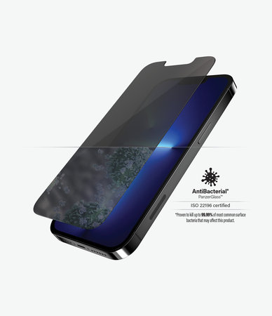 PanzerGlass - Edzett Üveg Standard Fit Privacy AB - iPhone 13 Pro Max és 14 Plus, átlátszó