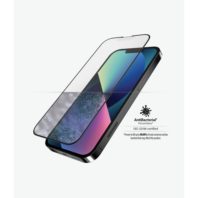 PanzerGlass - Edzett Üveg Case Friendly Anti-Glare AB - iPhone 13, 13 Pro és 14, black