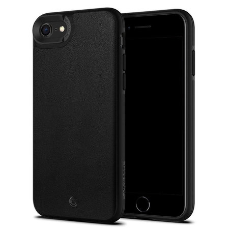 Spigen - Ciel Leather Brick tok iPhone SE 2020/8/7 telefonhoz, fekete
