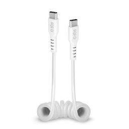 SBS - USB-C / USB-C Kábel (1m), tavaszi, fehér
