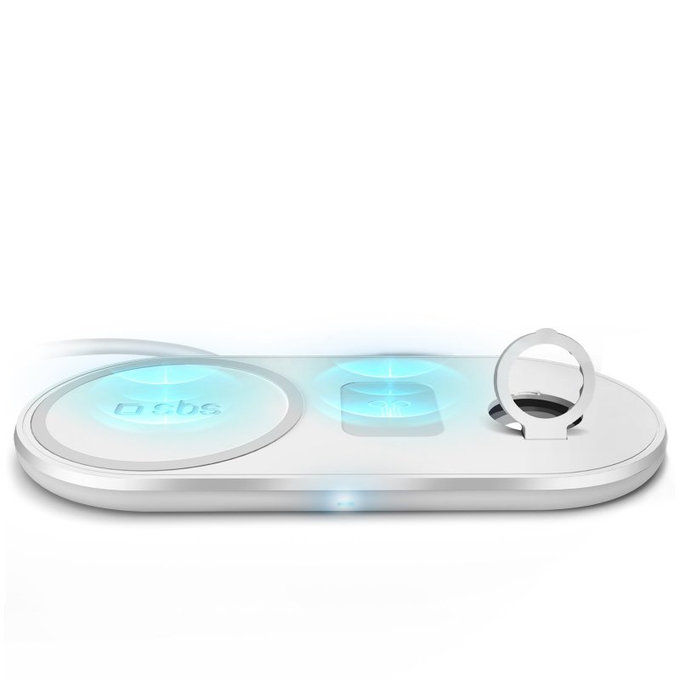 SBS - Vezeték Nélküli Töltő 3 az 1, fehér