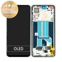 OnePlus Nord 2 5G - LCD Kijelző + Érintőüveg + Keret (Green Woods) - 2011100361 Genuine Service Pack
