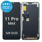 Kijelző Soft OLED iPhone 11 Pro Max, Érintőüveg kerettel, FixPremium