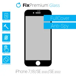 FixPremium Privacy Anti-Spy Glass - Edzett üveg - iPhone 7, 8, SE 2020 és SE 2022
