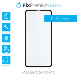 FixPremium FullCover Glass - Edzett üveg - iPhone X, XS és 11 Pro