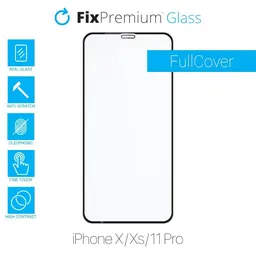 FixPremium FullCover Glass - Edzett üveg - iPhone X, XS és 11 Pro