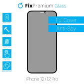 FixPremium Privacy Anti-Spy Glass - Edzett üveg - iPhone 12 és 12 Pro