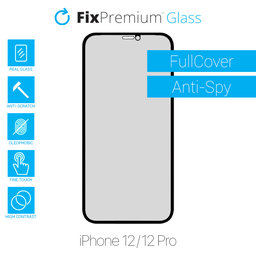 FixPremium Privacy Anti-Spy Glass - Edzett üveg - iPhone 12 és 12 Pro