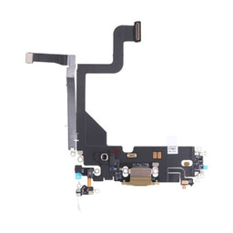 Apple iPhone 13 Pro - Töltő Csatlakozó + Flex Kábel (Gold)
