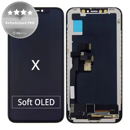 Apple iPhone X - LCD Kijelző + Érintőüveg + Keret Refurbished PRO