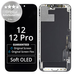 Apple iPhone 12, 12 Pro - LCD Kijelző + Érintőüveg + Keret Original Refurbished PRO