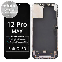 Apple iPhone 12 Pro Max - LCD Kijelző + Érintőüveg + Keret Original Refurbished PRO