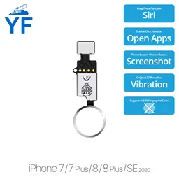 Apple iPhone 7, 7 Plus, 8, 8 Plus, SE (2020), SE (2022) - Kezdőlap Gomb YF (Silver)