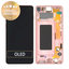 Samsung Galaxy S10 G973F - LCD Kijelző + Érintőüveg + Keret (Pink Gold) - GH82-18850D Genuine Service Pack