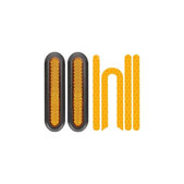 Xiaomi Mi Electric Scooter 1S, 2 M365, Essential, Pro, Pro 2 - Hátsó Kerék Oldali Dekoráció + Fényvisszaverő Csík (Yellow)