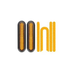 Xiaomi Mi Electric Scooter 1S, 2 M365, Essential, Pro, Pro 2 - Hátsó Kerék Oldali Dekoráció + Fényvisszaverő Csík (Yellow)