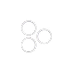 Apple iPhone 13 Pro, 13 Pro Max - Hatsó Kamera Lencse Keret (Silver) - 3db
