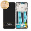 Oppo A91 - LCD Kijelző + Érintőüveg + Keret (Black) - O-4903328 Genuine Service Pack