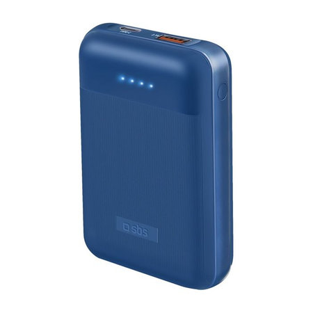 SBS - PowerBank 10 000 mAh, USB, USB-C PowerDelivery 20W, kék