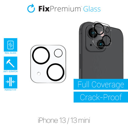 FixPremium Glass - Edzett üveg és hátsó kamera - iPhone 13 és 13 mini