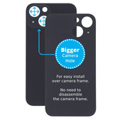 Apple iPhone 13 Mini - Hátsó Ház Üveg Nagyobb Kamera Nyílással (Midnight)